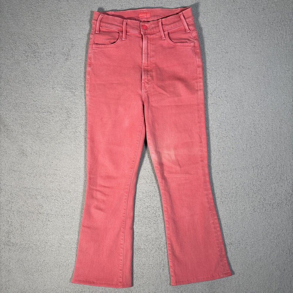 Mother Jeans Women's Size 26 The Hustler Ankle Fray Second Chance Pink Coral USA